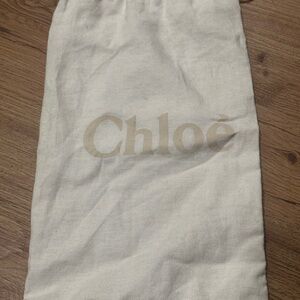 Chloe White Drawstring dust Bag 14x8.5